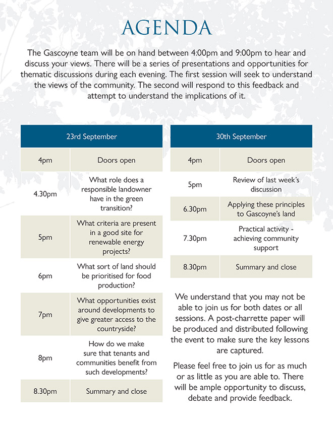 Charrette Details - Gascoyne Estates